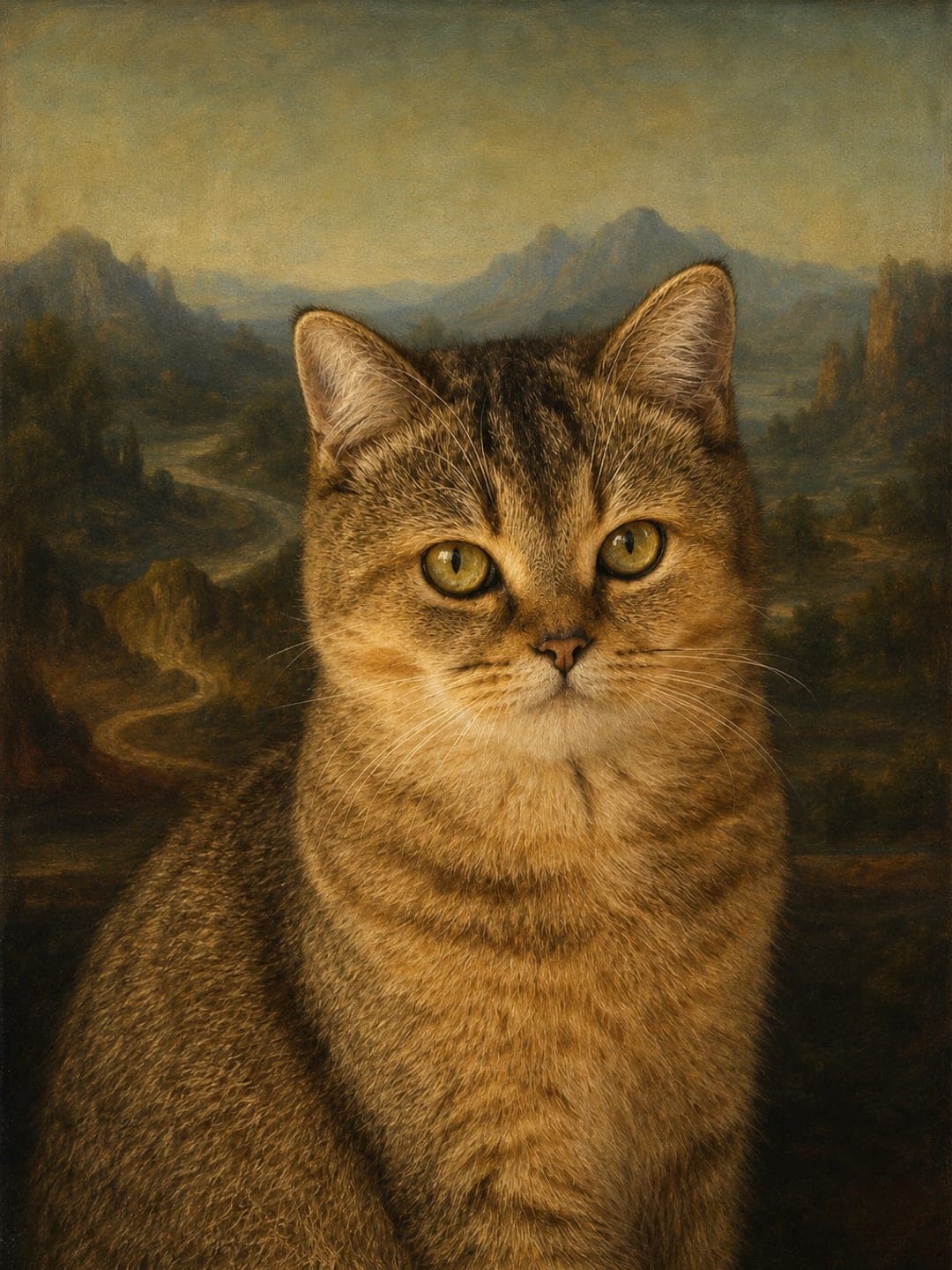 Kattenportret naar de Mona Lisa — collectie Art House
