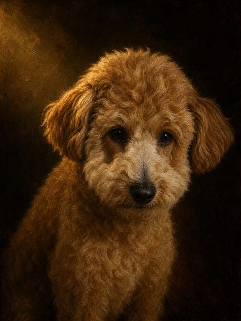 Marktportret: hond in de stijl Rembrandt Gold